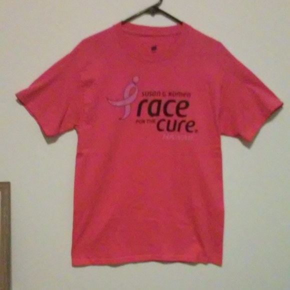 Hanes Pink Race for the Cure M T Shirt 100 Cotton - Picture 1 of 6